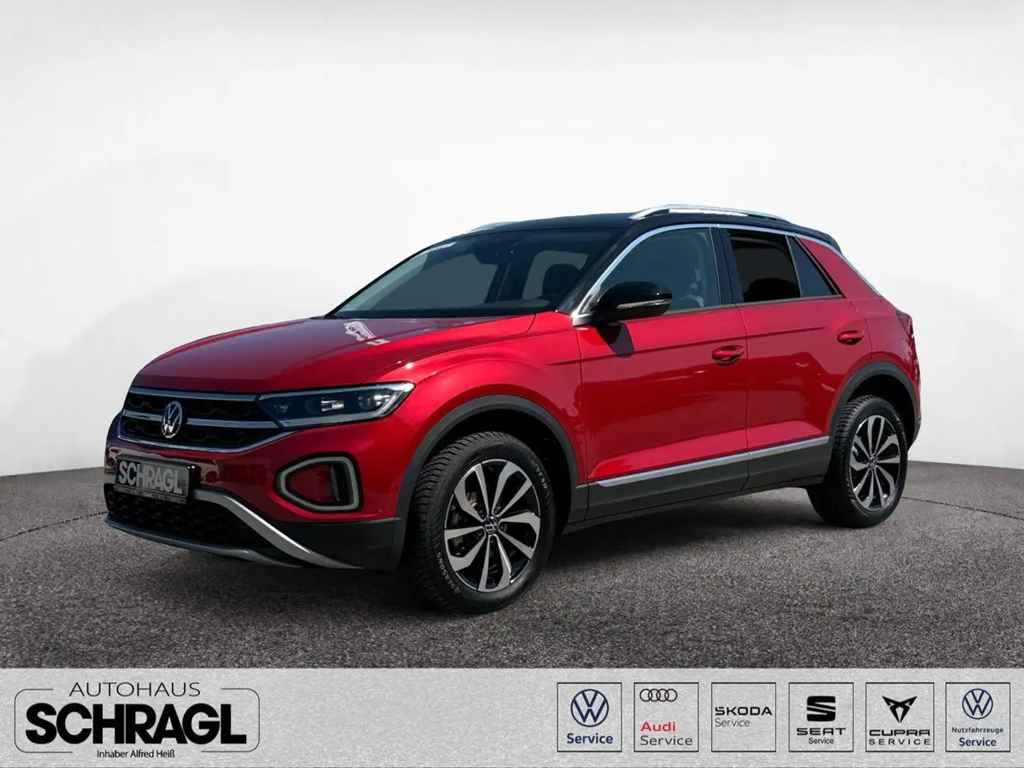 Volkswagen T-Roc 1.0 TSI STYLE+AHK+APP+KAMERA+LED+ACC Rot - 1