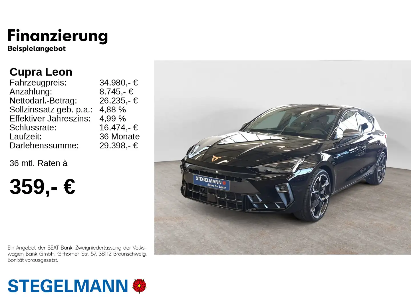 CUPRA Leon 1.5 TSI DSG Sennheiser Matrix Pure Performa Schwarz - 2