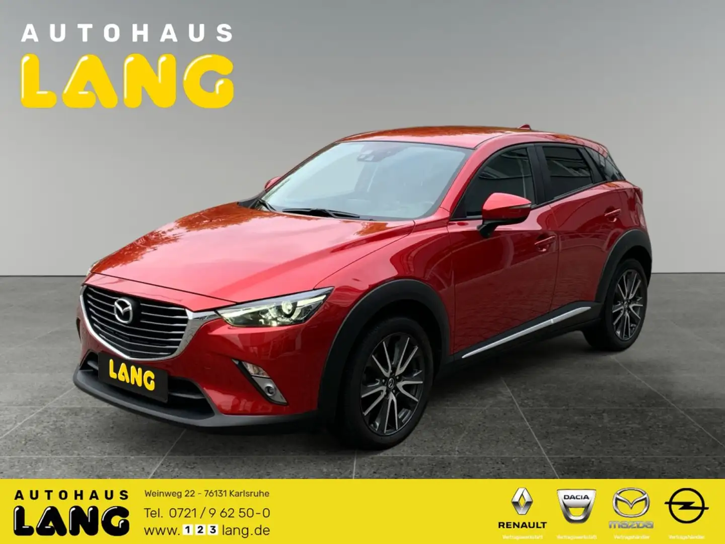 Mazda CX-3 2.0 SKYACTIV-G  Sports-Line KLIMAAUTOMATIK NAVI Rouge - 1
