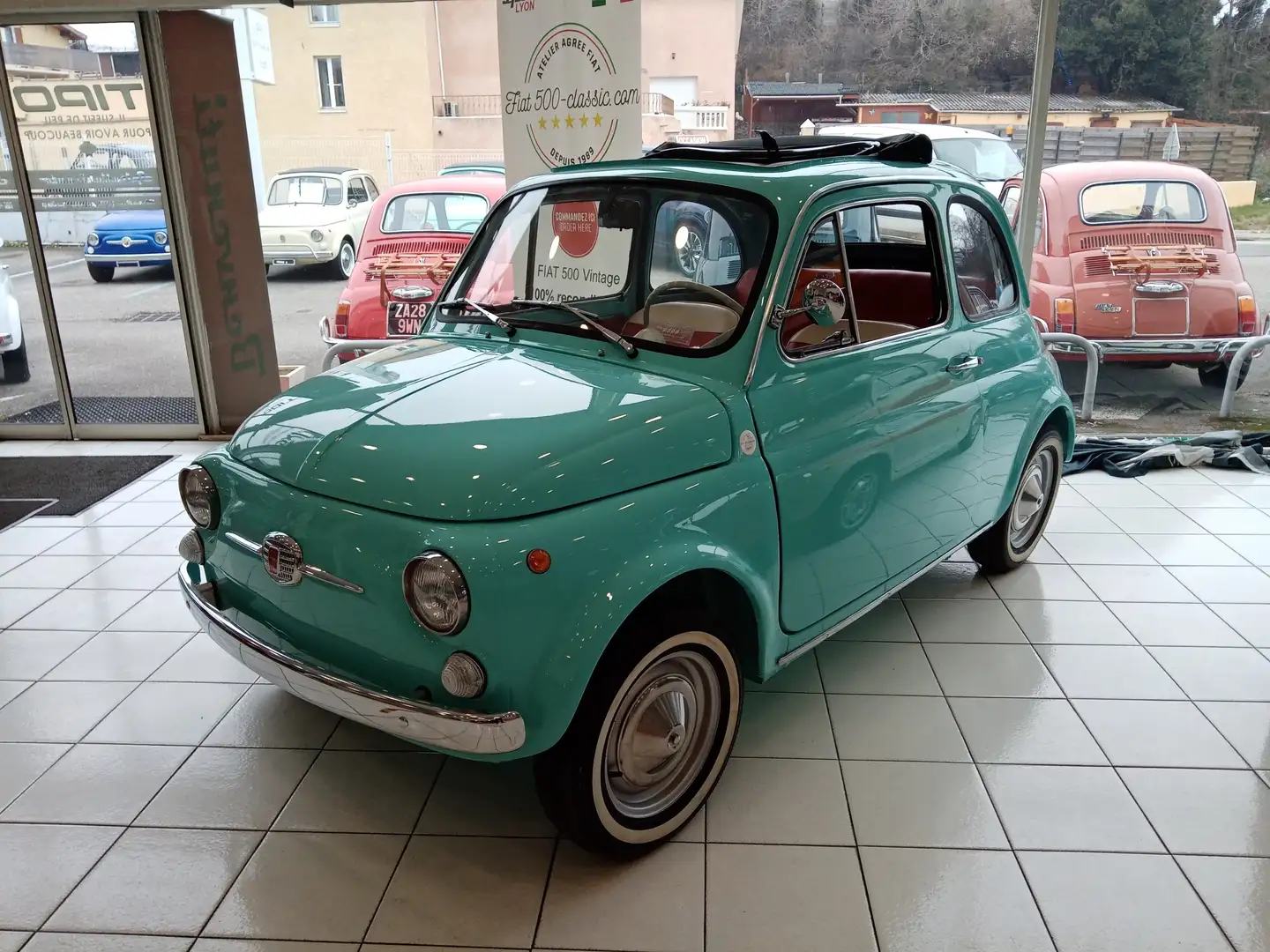 Fiat 500 Blau - 1