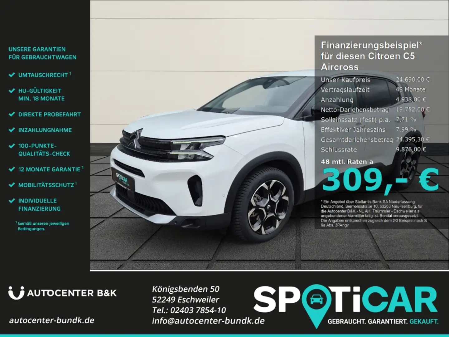 Citroen C5 Aircross Hybrid 145 e-DSC6 PLUS SHZ Drive-Assist Navi Digit White - 1