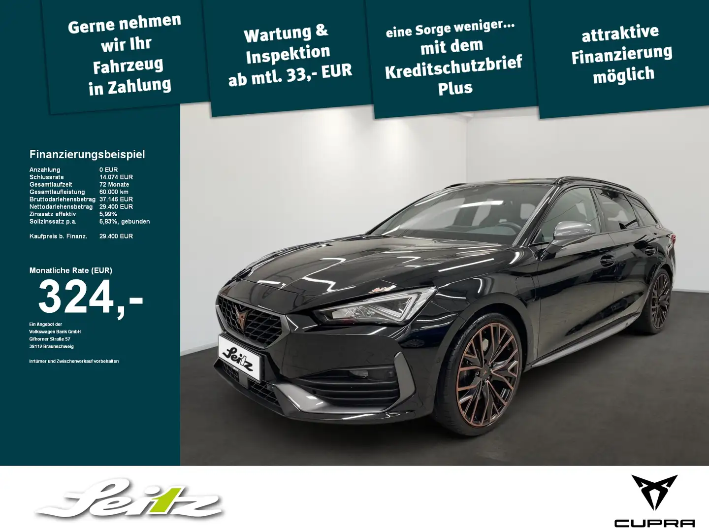 CUPRA Leon Sportstourer 1.4 TSI e-Hybrid VZ *AHK*LED*KAMERA*N Zwart - 1