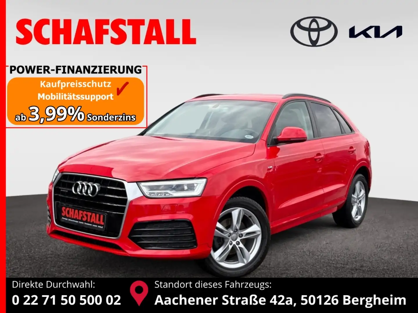 Audi Q3 2.0 TFSI quattro S line Automatik 1.Hand! Rot - 1