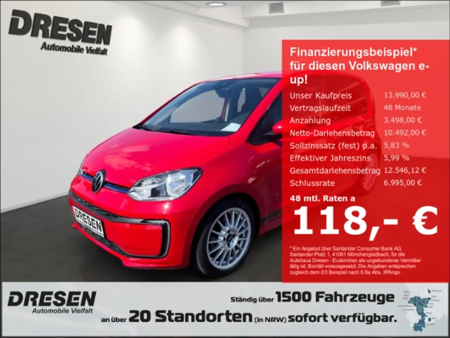 Volkswagen e-up! e-United 36,8 kWh(61 kW 83 PS) TIEFERLEGUNG Rouge - 1
