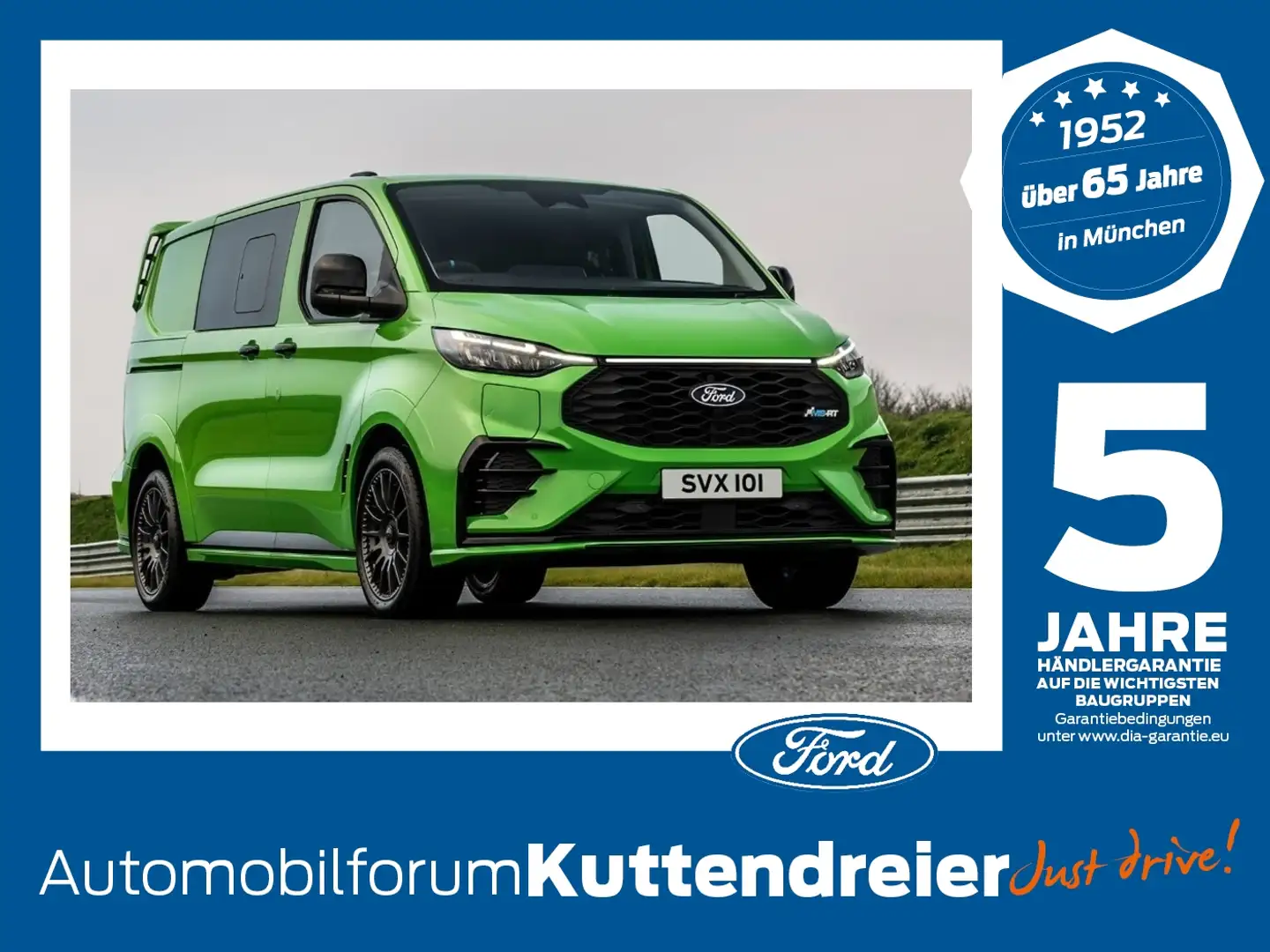 Ford Transit Custom Kasten L1 FWD MS RT MS-RT Grün - 1