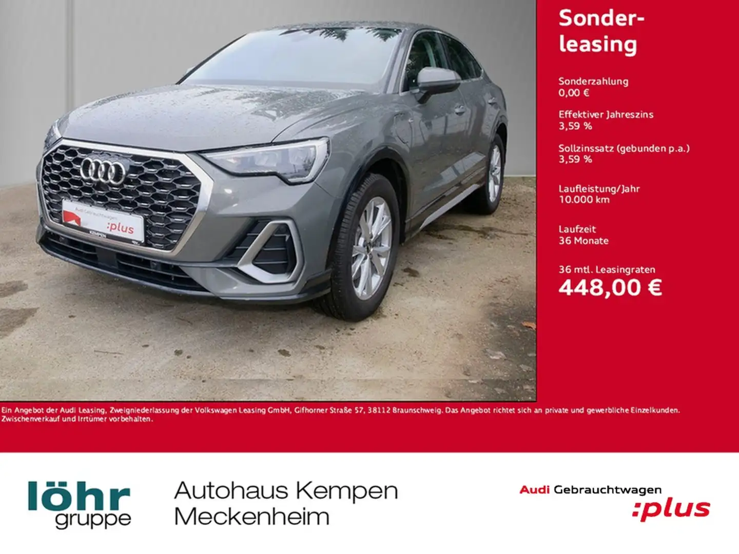 Audi Q3 Sportback 45 TFSI e S line 18" NAVI+VC ACC Grau - 1