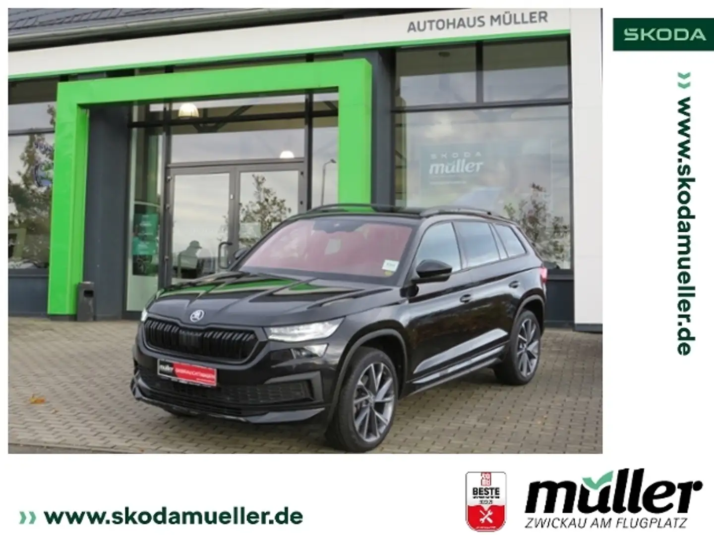 Skoda Kodiaq Sportline 4x4 2.0TSI 140kW RFK NAV ACC Zwart - 1