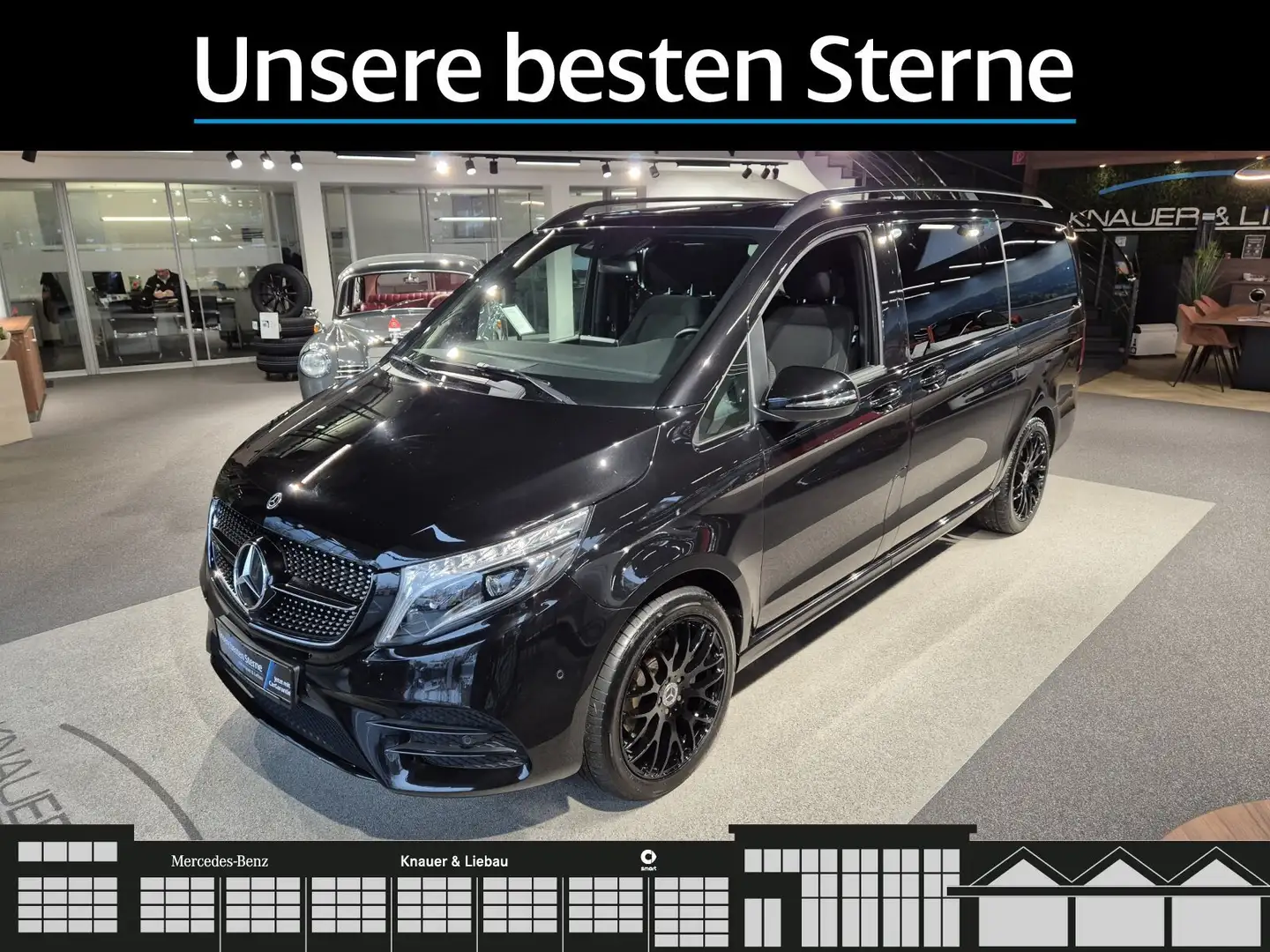 Mercedes-Benz V 300 V 300 d 4M ED/L AMG Line*AHK*Camera*7-Sitzer* Navi Zwart - 2