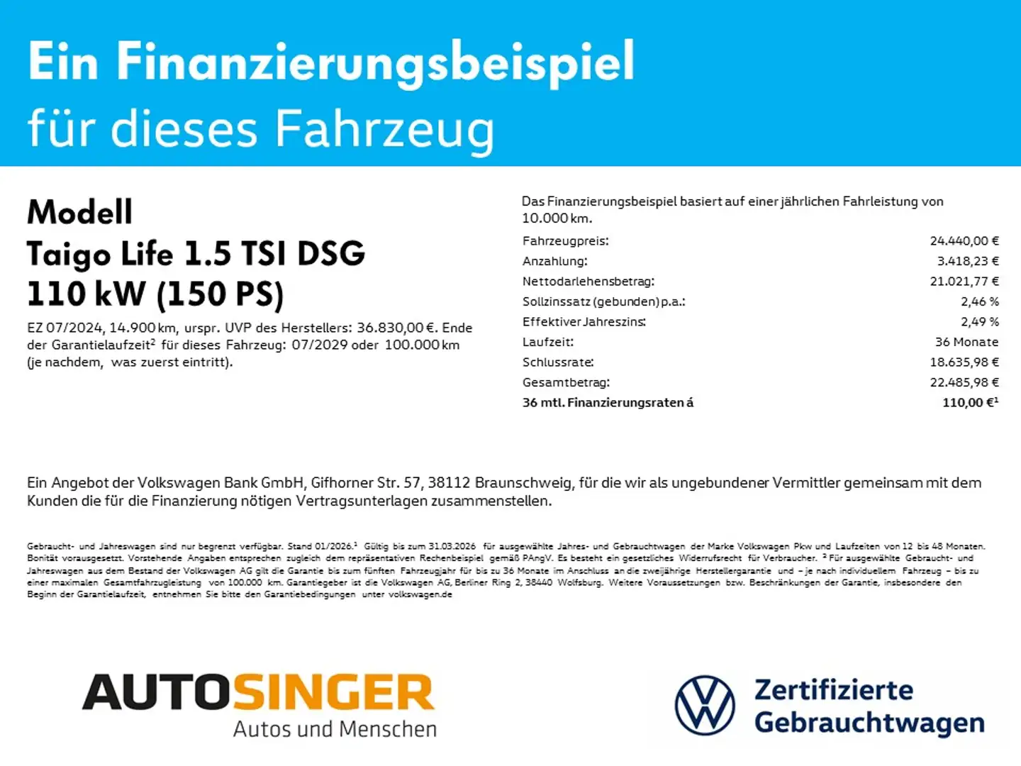 Volkswagen Taigo Life 1.5 TSI DSG *LED*NAVI*R-CAM*SHZ*TEL* Grau - 2