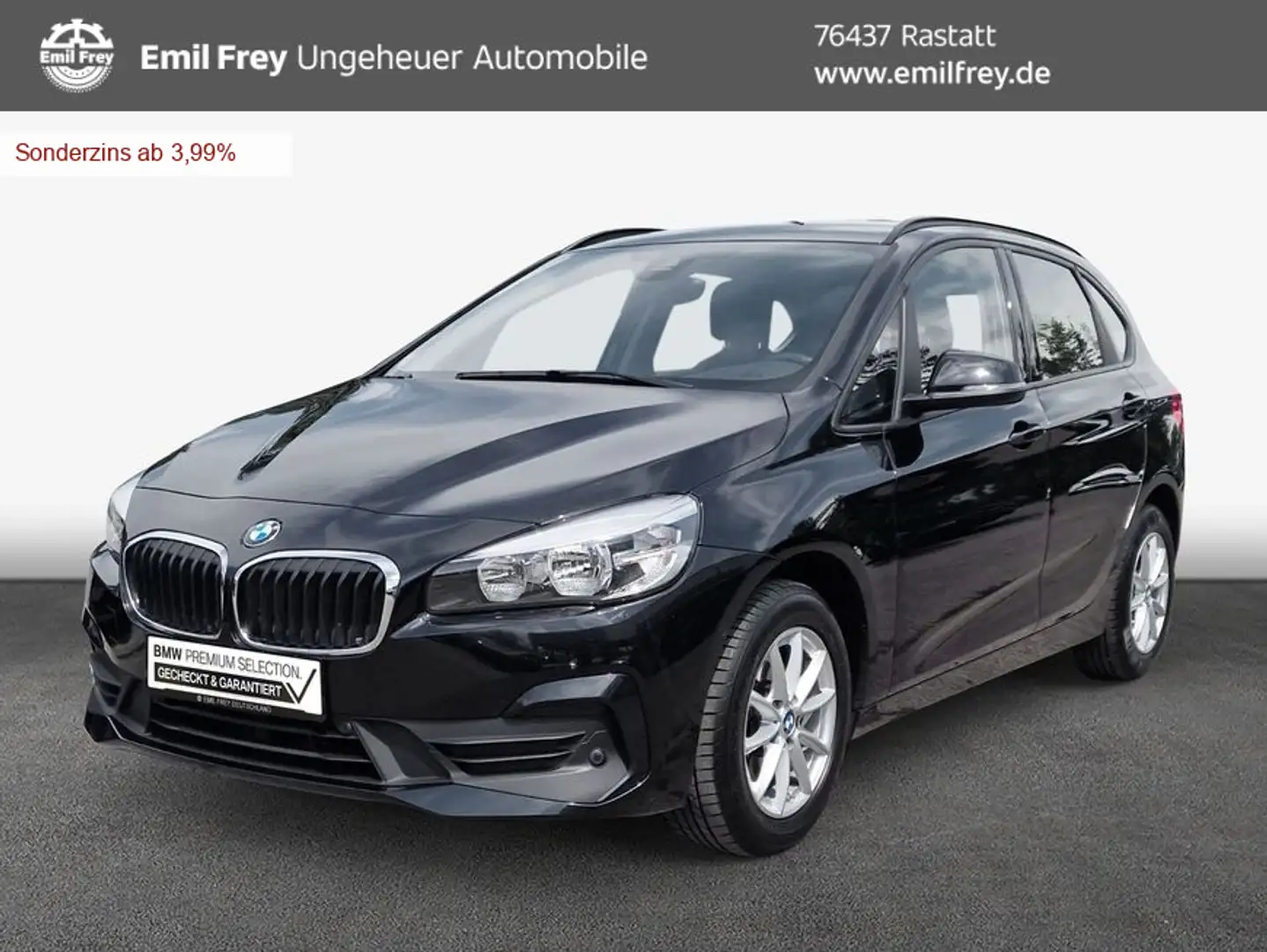 BMW 216 216d Active Tourer Aut. Advantage Zwart - 1