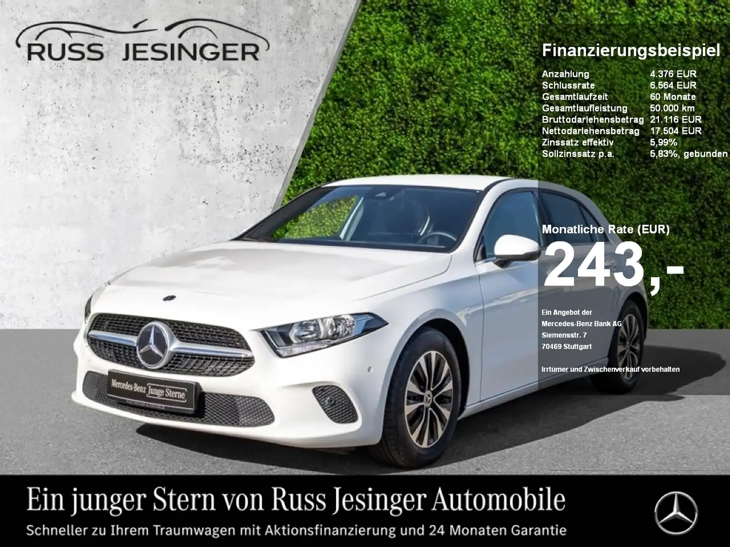 Mercedes-Benz A 180 Style *MBUX*Navi*SpurH*LMR*KlimaA*SitzHzg* Blanc - 1