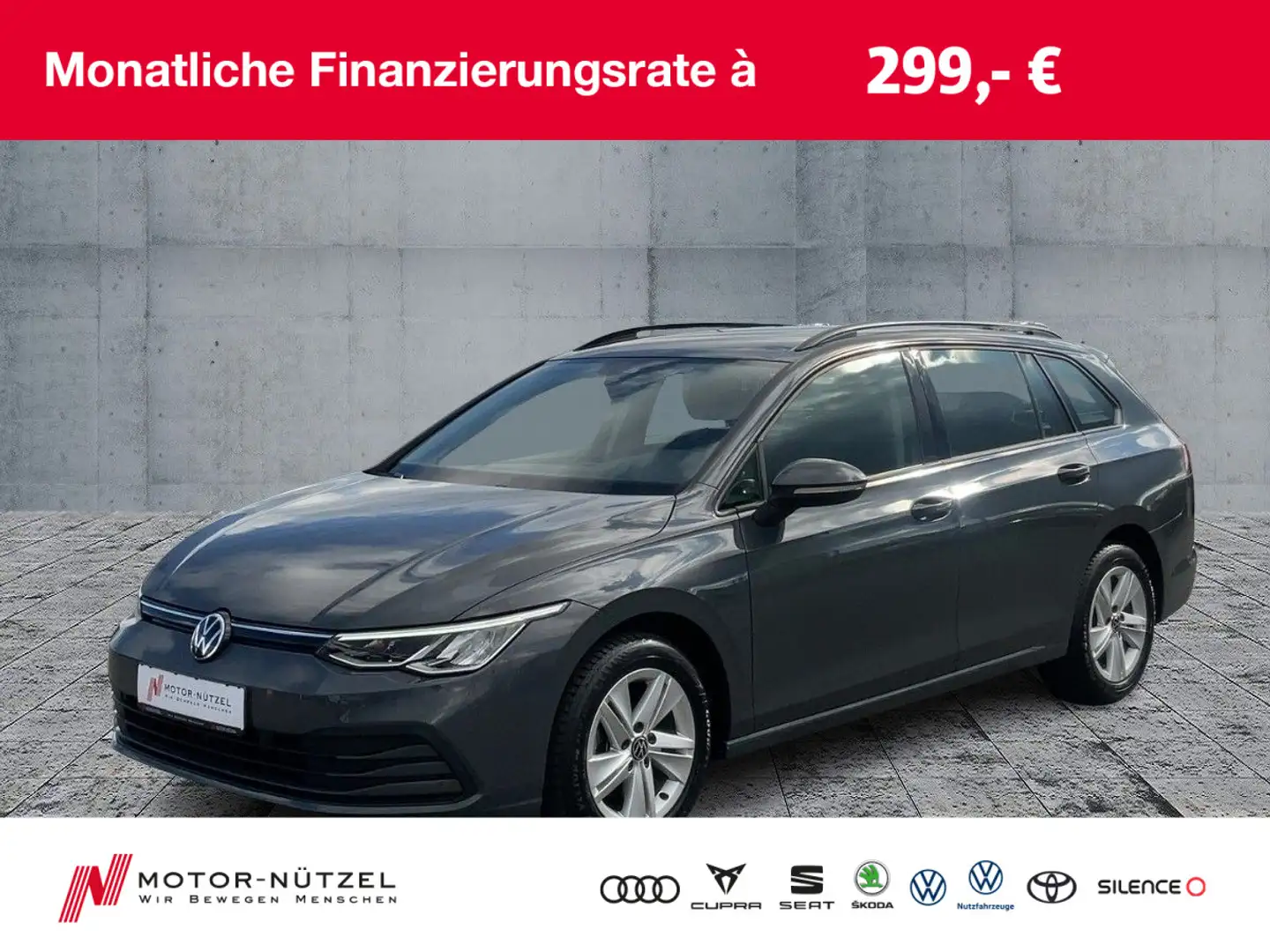 Volkswagen Golf VIII Variiant 1.5 eTSI DSG LIFE LED+NAV+ACC Grau - 1