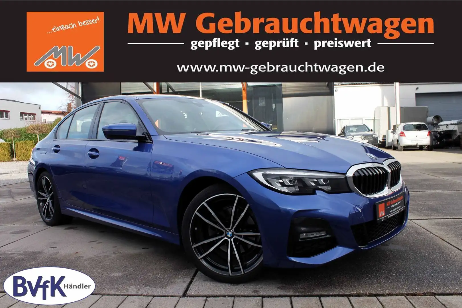 BMW 320 i xDrive MSport Steptr. Temp PDC KAM LED NAV Azul - 1