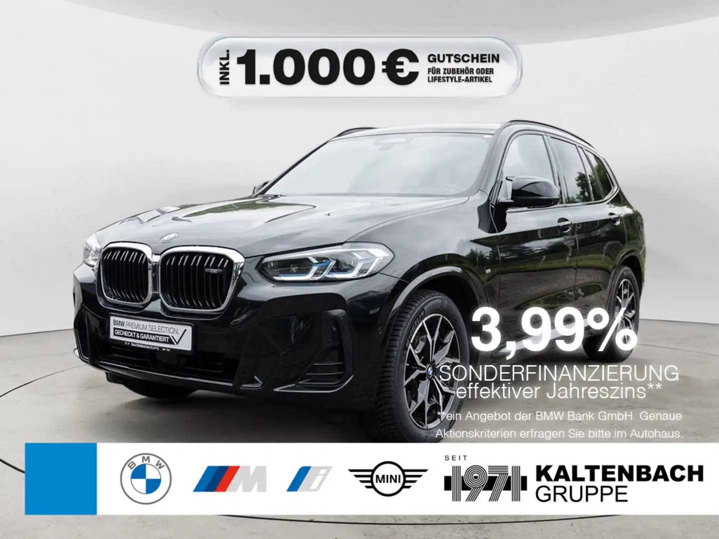 BMW X3 40d xDrive LASER PANO STANDHZ HUD AHK NAVI Schwarz - 1