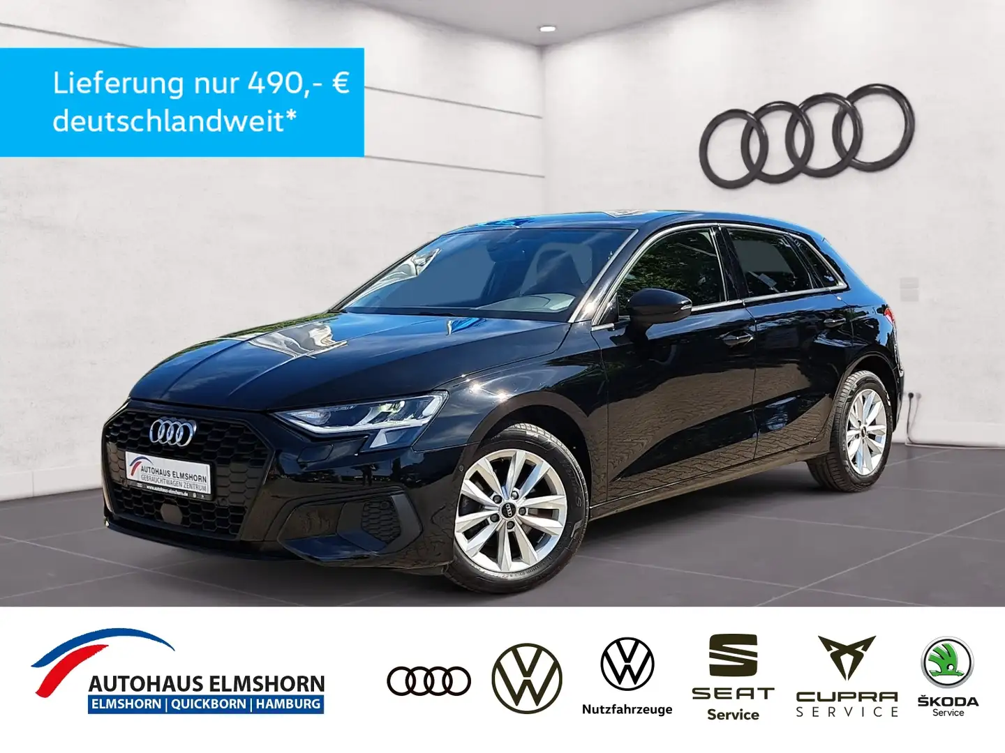 Audi A3 Sportback 30 TDI S tronic NAV KAM APP PDC SHZ Noir - 1