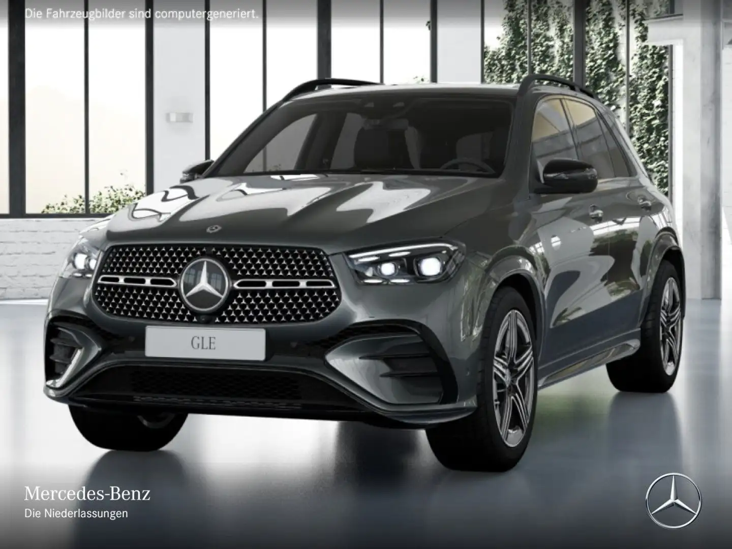 Mercedes-Benz GLE 350 de 4M AMG+NIGHT+PANO+360+AHK+MULTIBEAM+9G Grau - 2