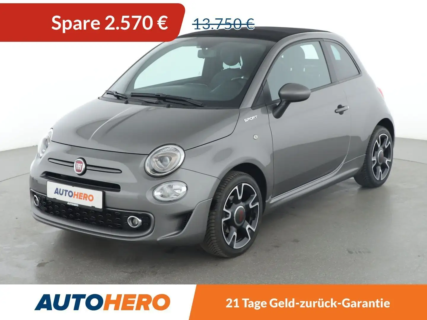 Fiat 500C 1.0 Mild-Hybrid Sport*NAVI*TEMPO*PDC*KLIMA* Grau - 1
