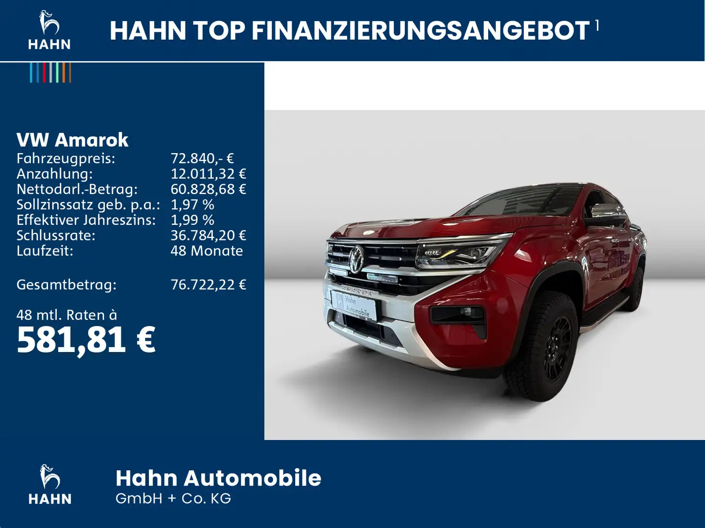 Volkswagen Amarok Aventura 3.0l TDI 177KW 4Mot "ORC Umbau" Rot - 2