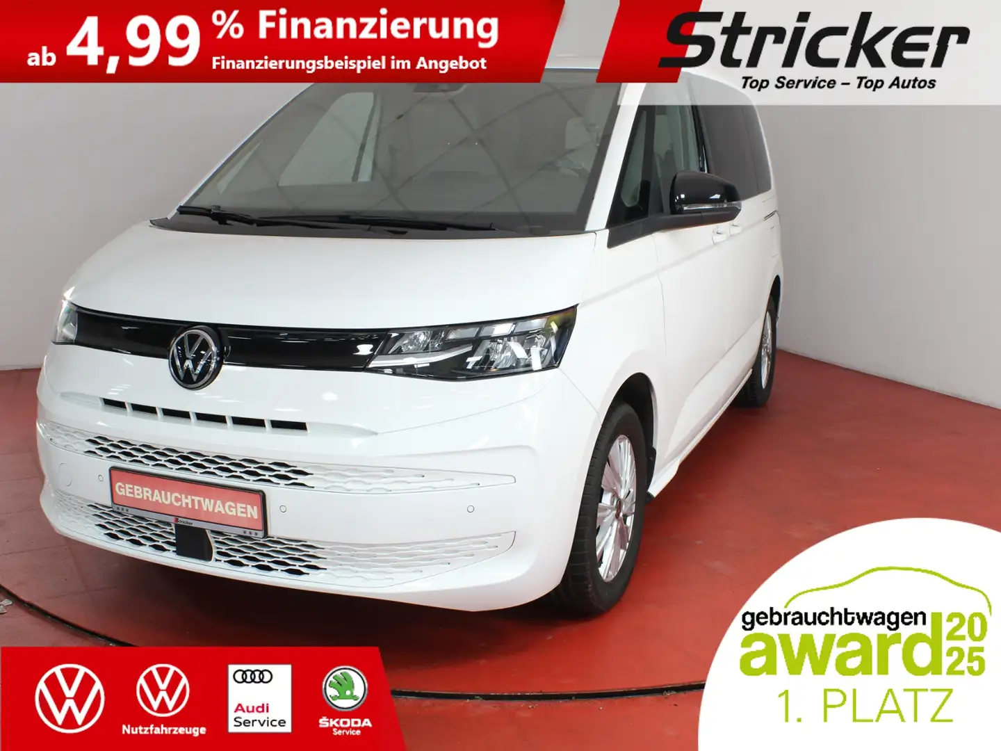 Volkswagen T7 Multivan 2.0TDI DSG 475,-ohne Anzahlung AHK Navi Vis-a-Vis Weiß - 1