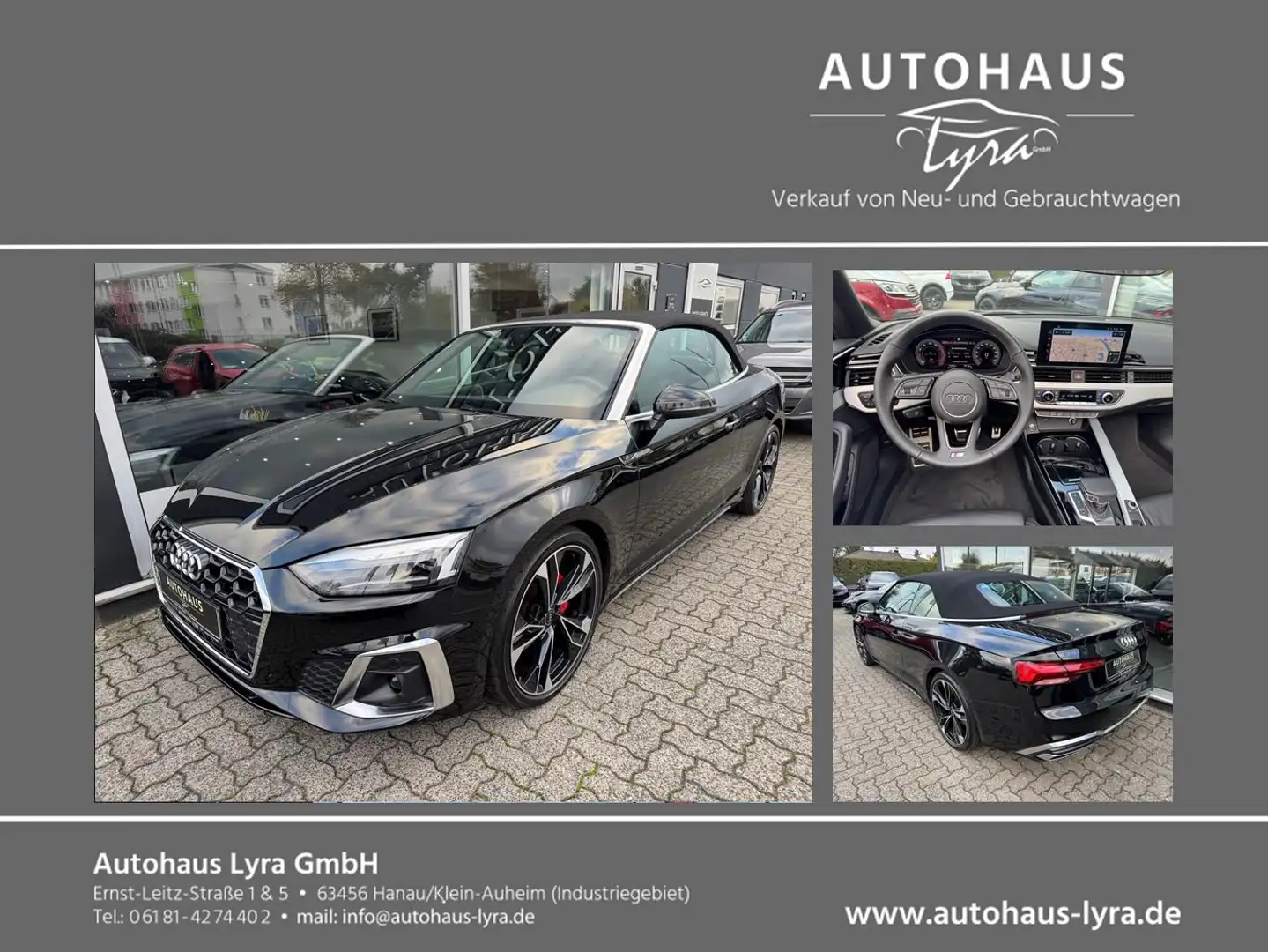 Audi A5 Cabrio 40 TFSI S-Line*NAVI*LED*KAMERA*DAB* Zwart - 1