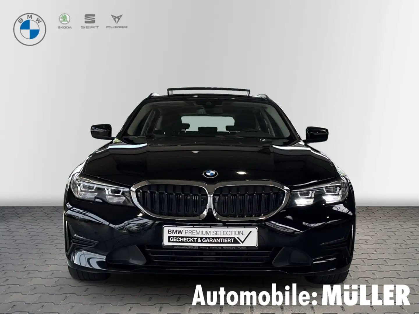 BMW 320 d xDrive Touring AHK-klappbar El. Panodach Navi Di Noir - 2