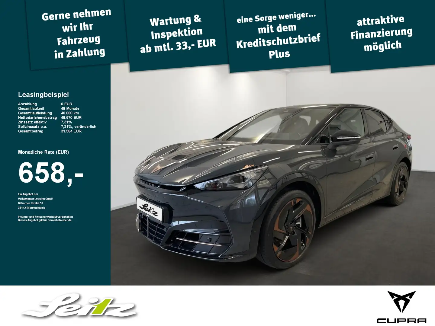 CUPRA Tavascan VZ 4 Drive VZ AHK Vorbereitung. Navi. Rückfahrkame Grau - 1