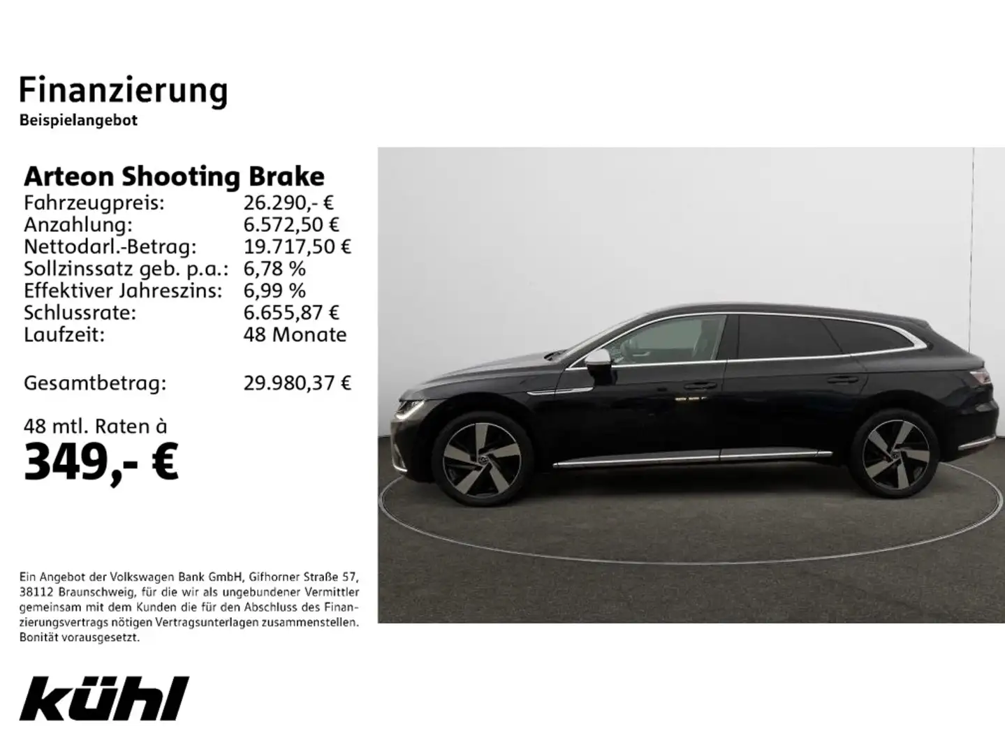 Volkswagen Arteon 2.0 TDI DSG Elegance Navi, Noir - 2