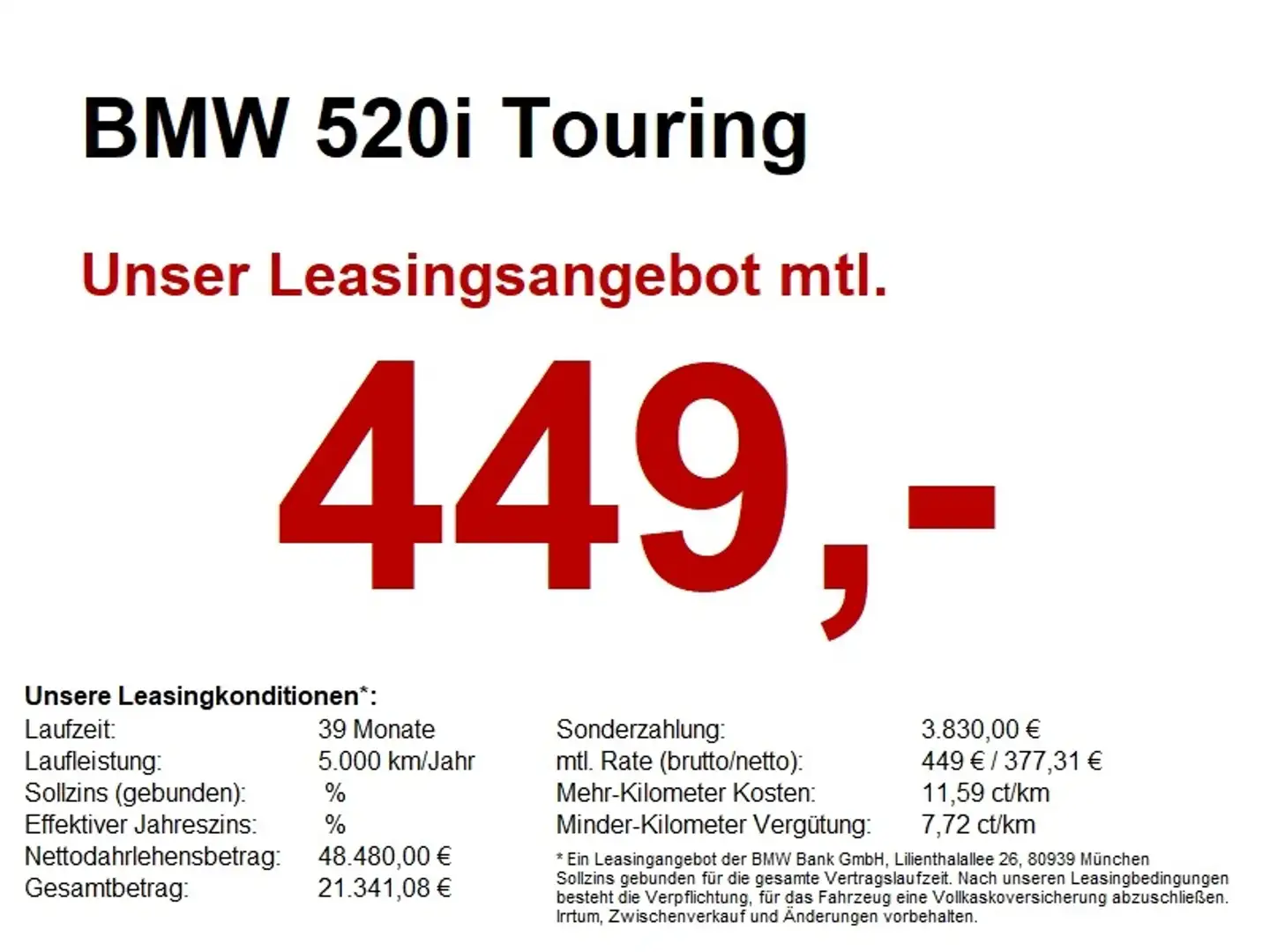 BMW 520 i Touring M Sportpaket St.heiz.H/K.AHK.LED.SH Schwarz - 1