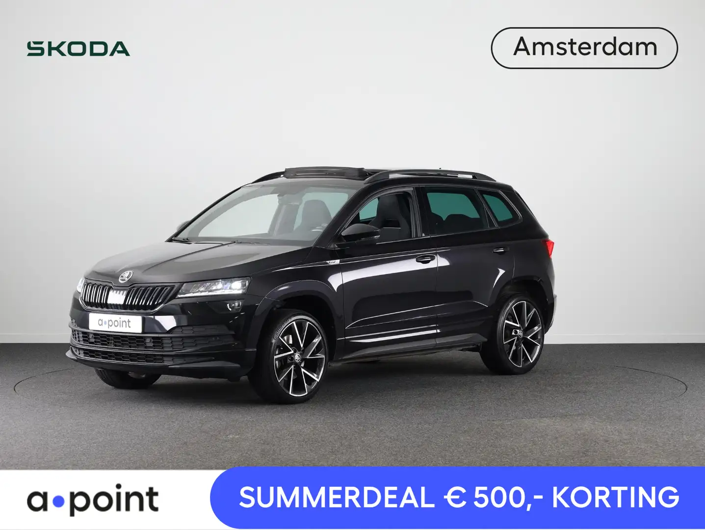 Skoda Karoq 1.5 TSI ACT Sportline Business 150pk DSG | Panoram Zwart - 1