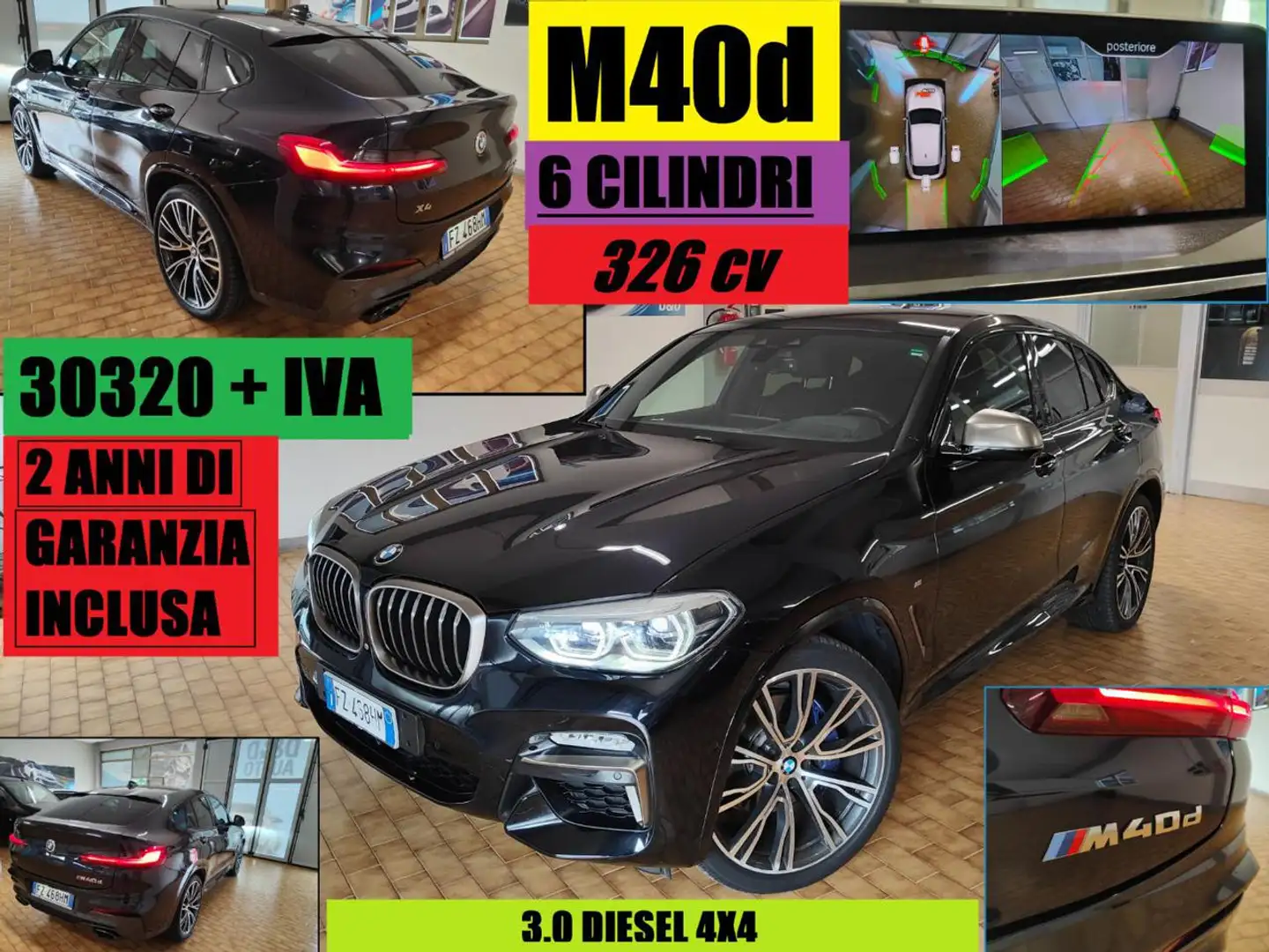 BMW X4 M40d 3.0 DA 351 CV GARANZIA 2 ANNI INCLUSA Schwarz - 1