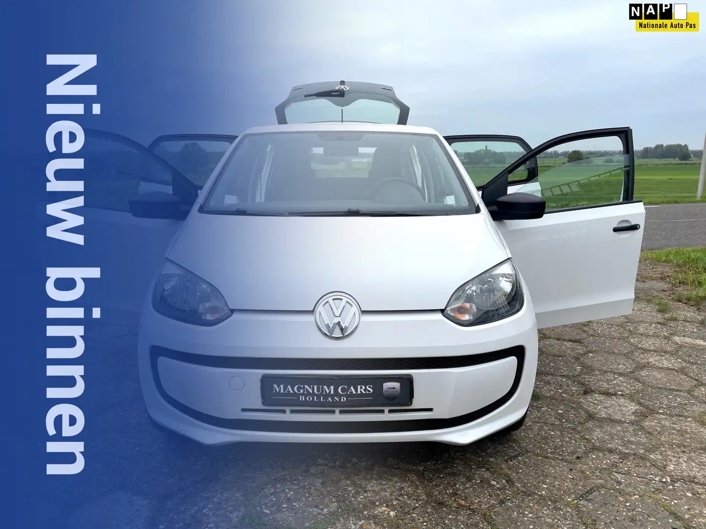 Volkswagen up! 5Drs NAP, Airco, Elek.ramen, Nieuwe APK, Elek Rame Wit - 1