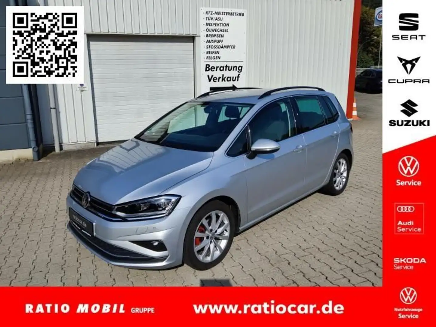 Volkswagen Golf GOLF VII SPORTSVAN  HIGHLINE 1.5 TSI DSG AHK SHZ Silber - 1