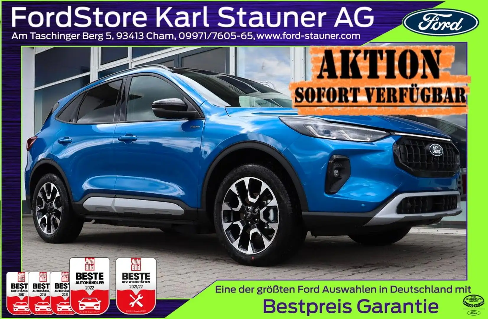 Ford Kuga Active X 2.5 PHEV 360° Kamera 4,99%FIN*AHK Blu/Azzurro - 1
