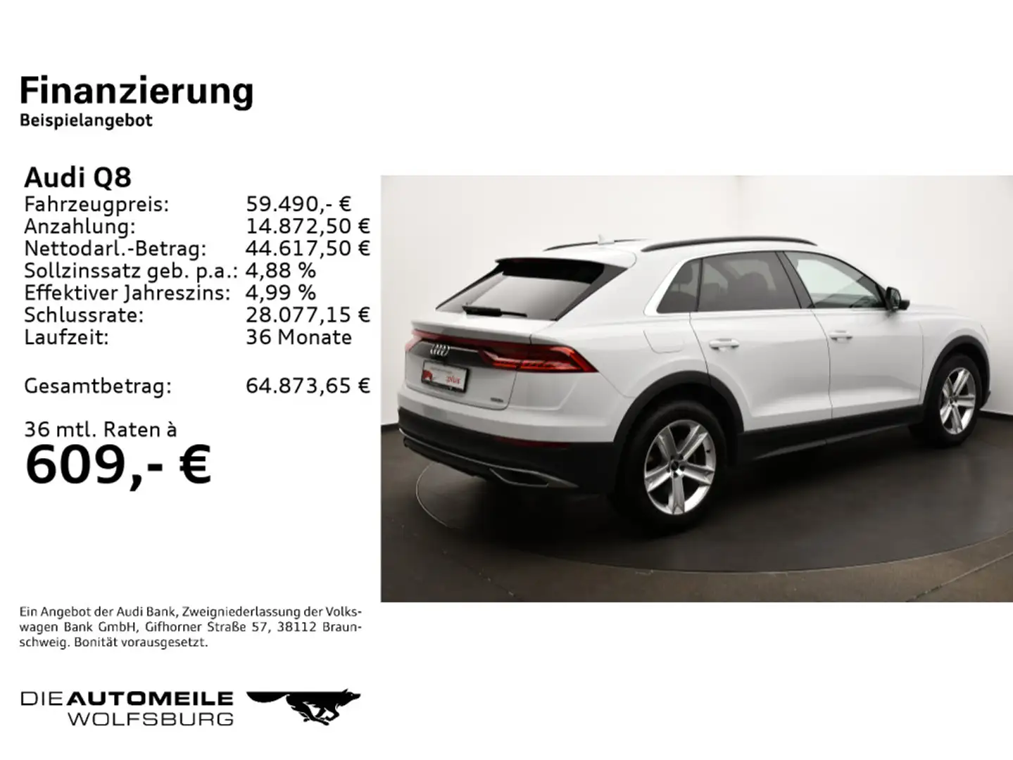 Audi Q8 55 TFSI Tiptronic quattro AHK/ACC/Tempo Alb - 2