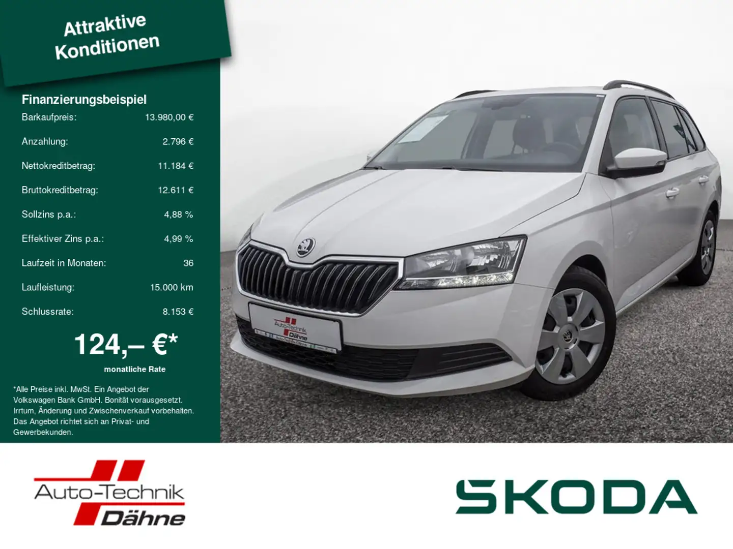 Skoda Fabia Combi 1.0 MPI Ambition KLIMA PDC FACEL. Wit - 1