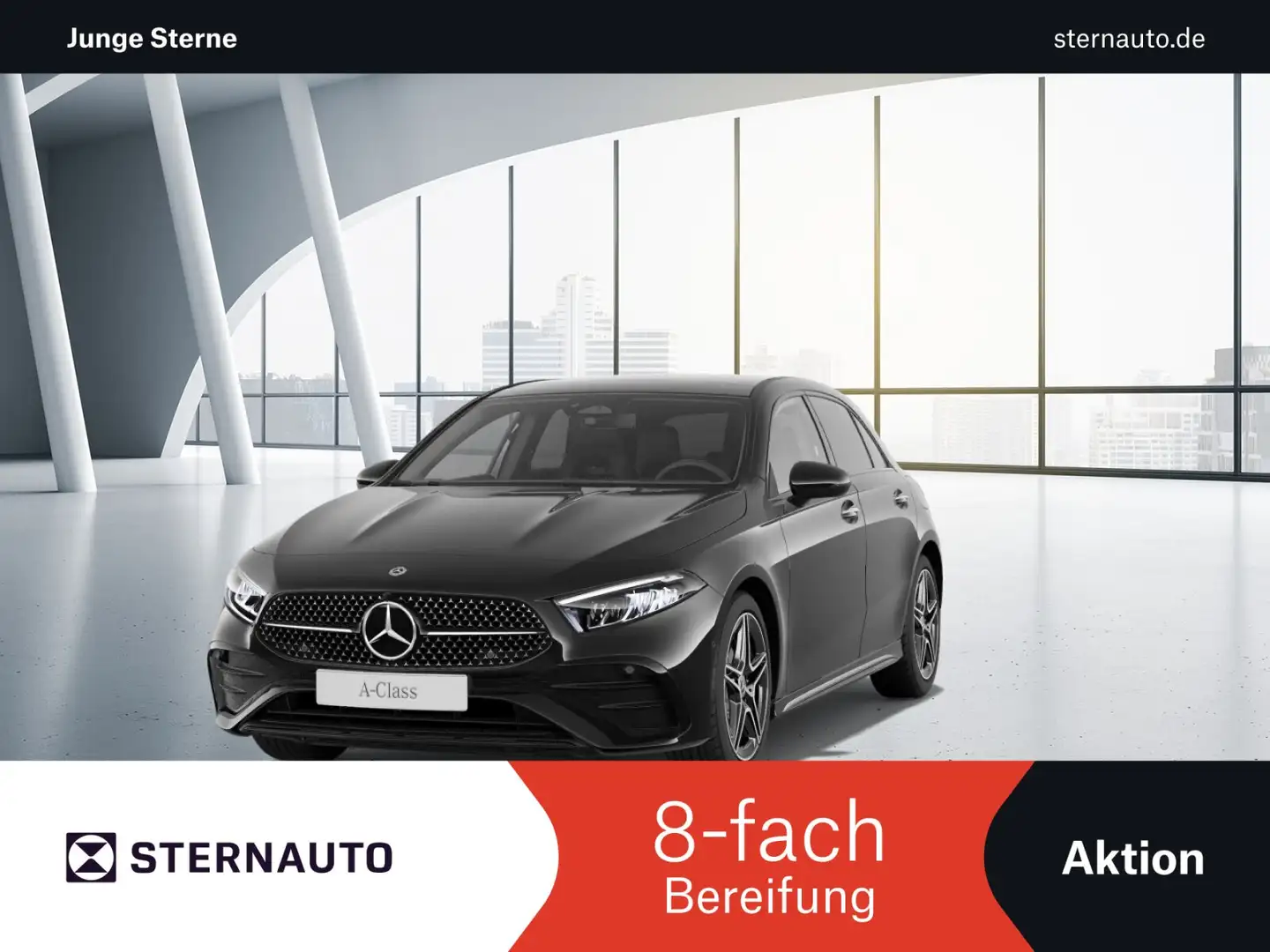 Mercedes-Benz A 180 A 180 AMG Nightpak PanoDach Keyless Go RüKam Navi Schwarz - 1