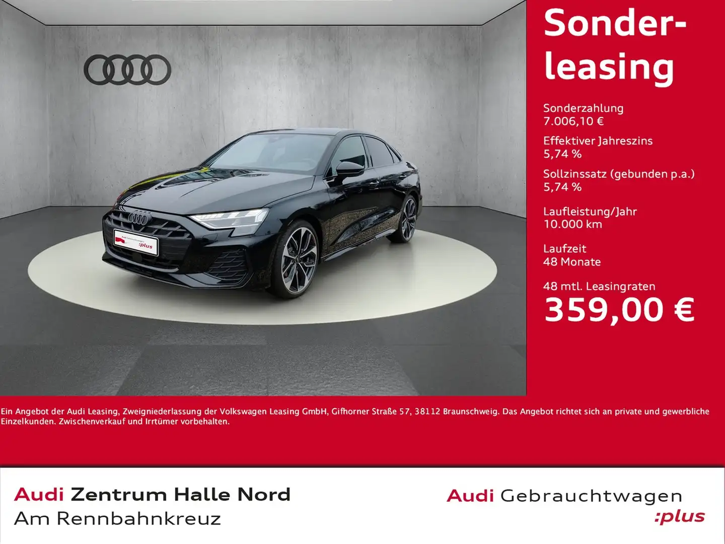 Audi A3 Limousine 35 TFSI S line S tronic Schwarz - 1