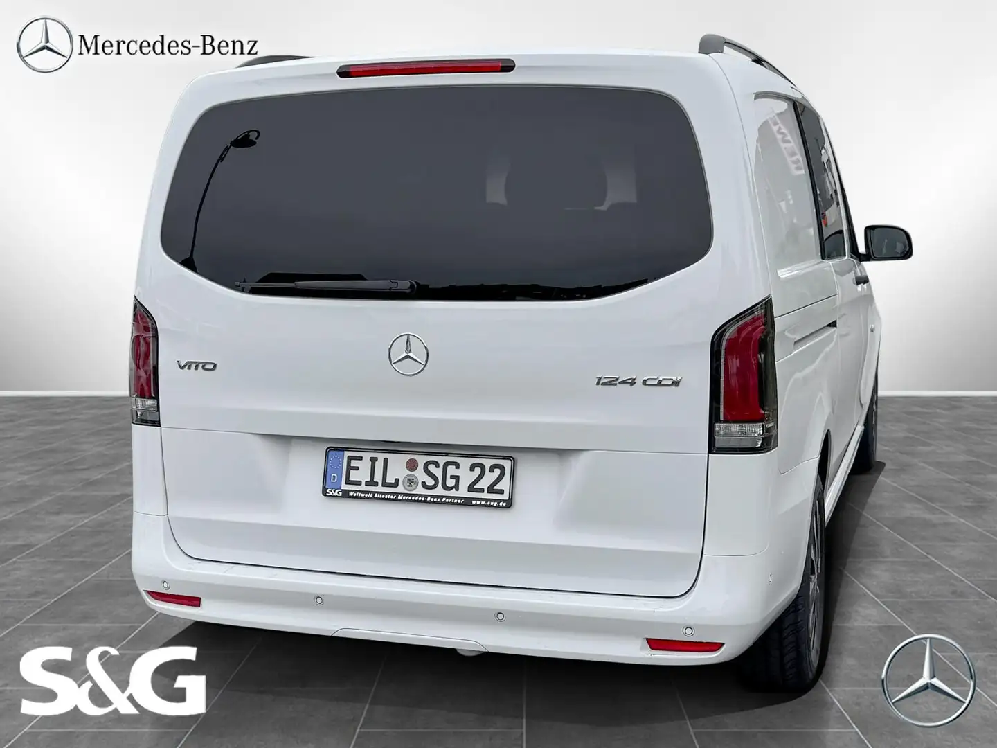 Mercedes-Benz Vito 124 CDI MX/L MBUX+360°+AHK+ Weiß - 2
