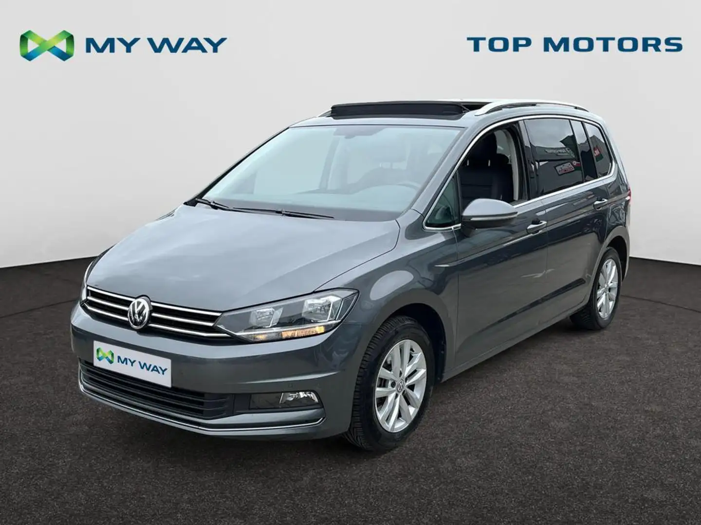 Volkswagen Touran 5PL*AUTOMAAT*NAVIGATIE*PANODAK*SENSOREN V+A*TOPWAY Grijs - 1