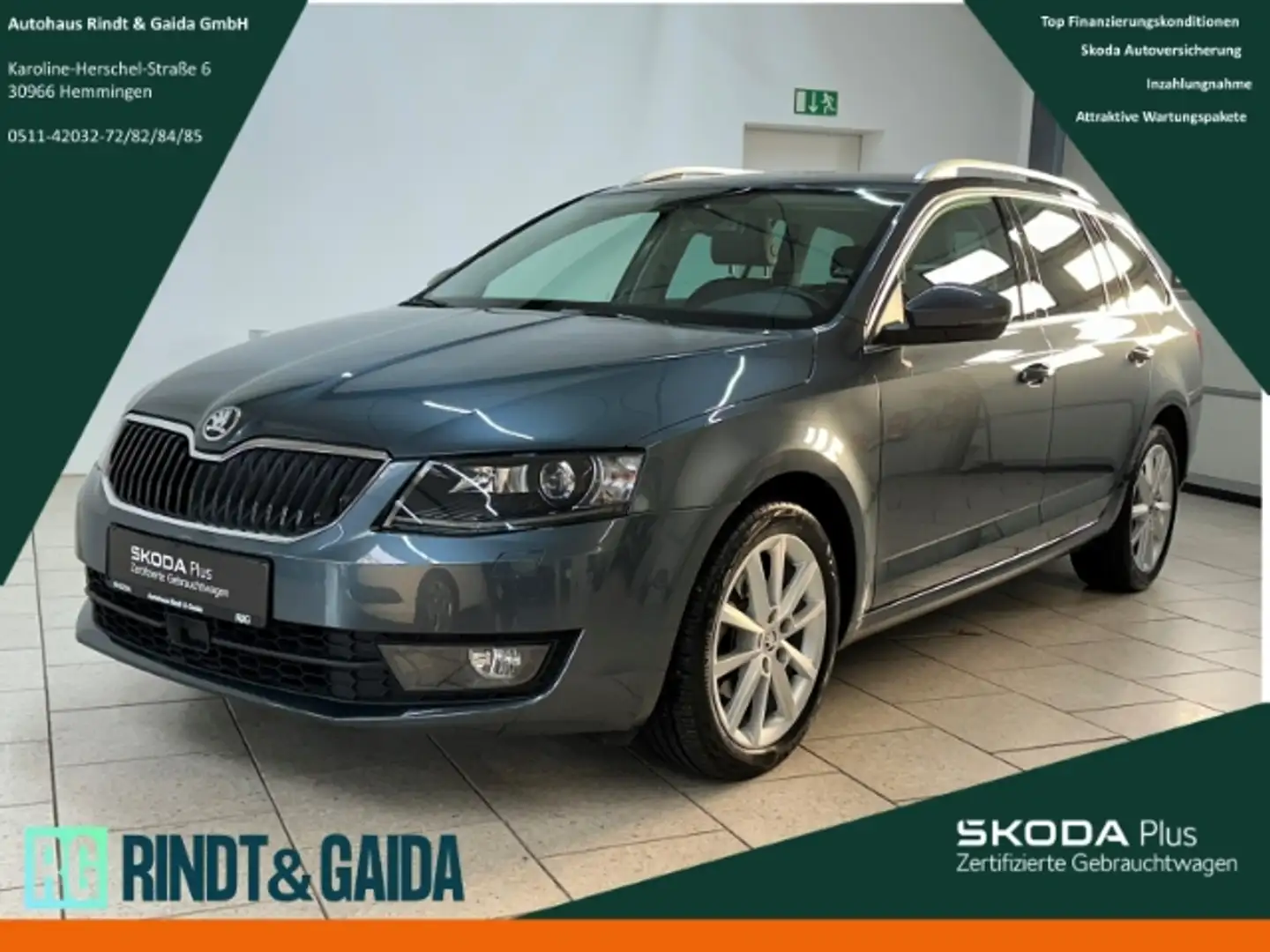 Skoda Octavia Combi 1.4 TSI Style AHK Navi Xenon PDC Gris - 1