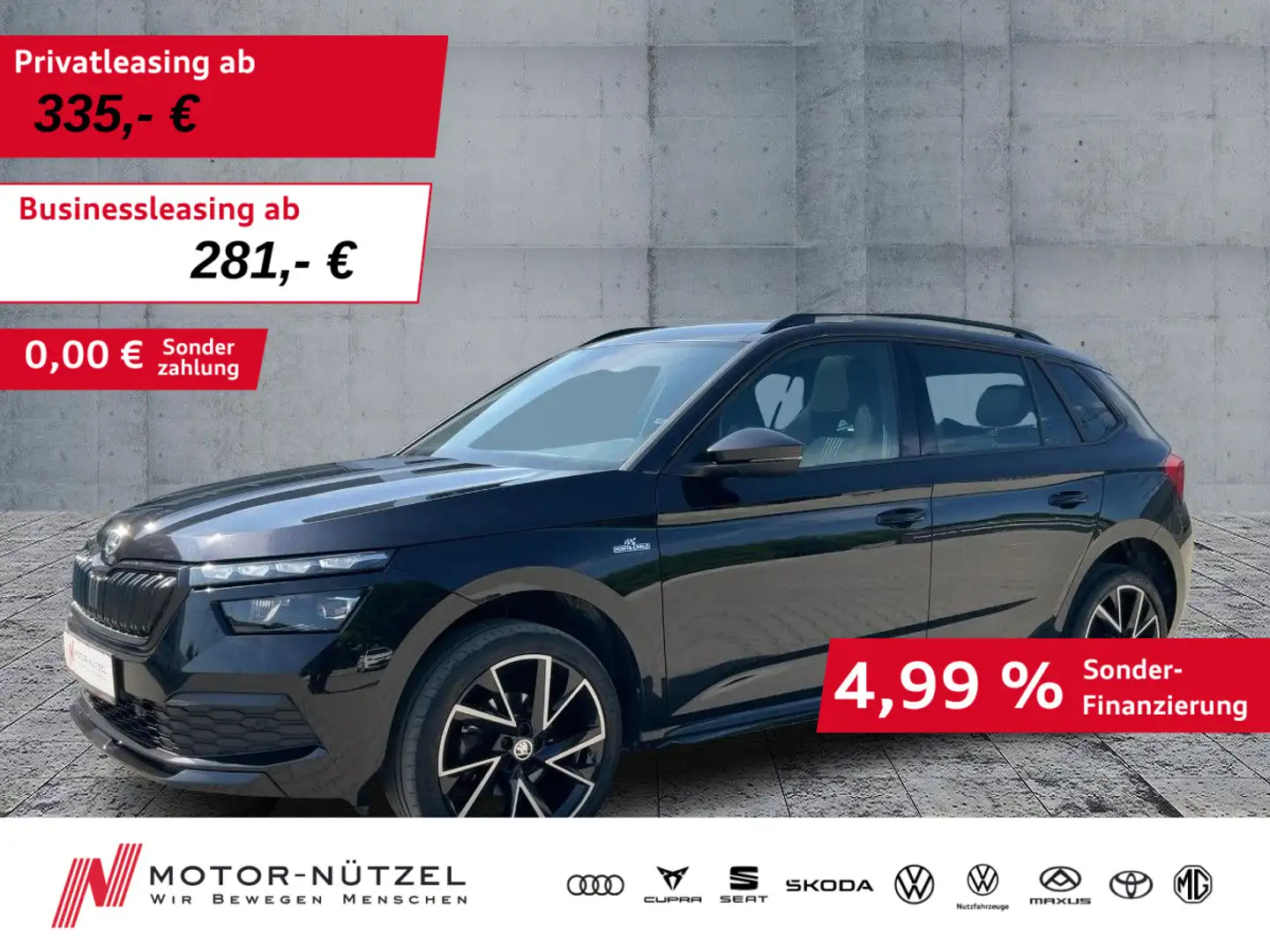 Skoda Kamiq 1.5TSI DSG MONTE CARLO LED+NAV+ACC+SHZ+RFK Schwarz - 1
