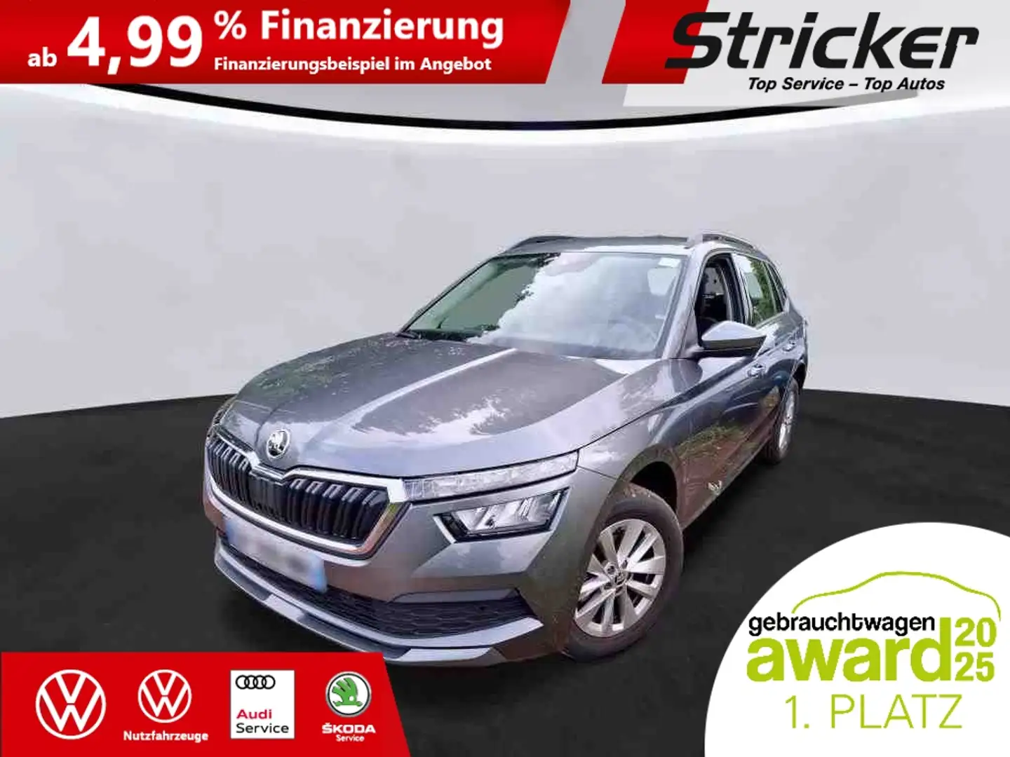 Skoda Kamiq Ambition 1.0TSI DSG 225,-ohne Anzahlung Navi ACC Silber - 1
