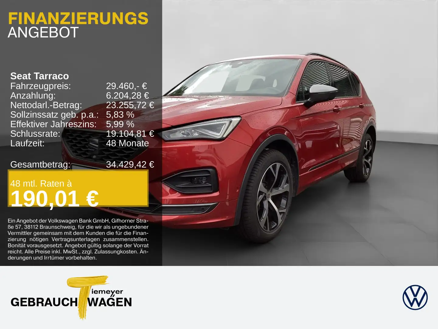 SEAT Tarraco TSI FR 7-SITZE 360 NAVI ACC eKLAPPE Rosso - 1