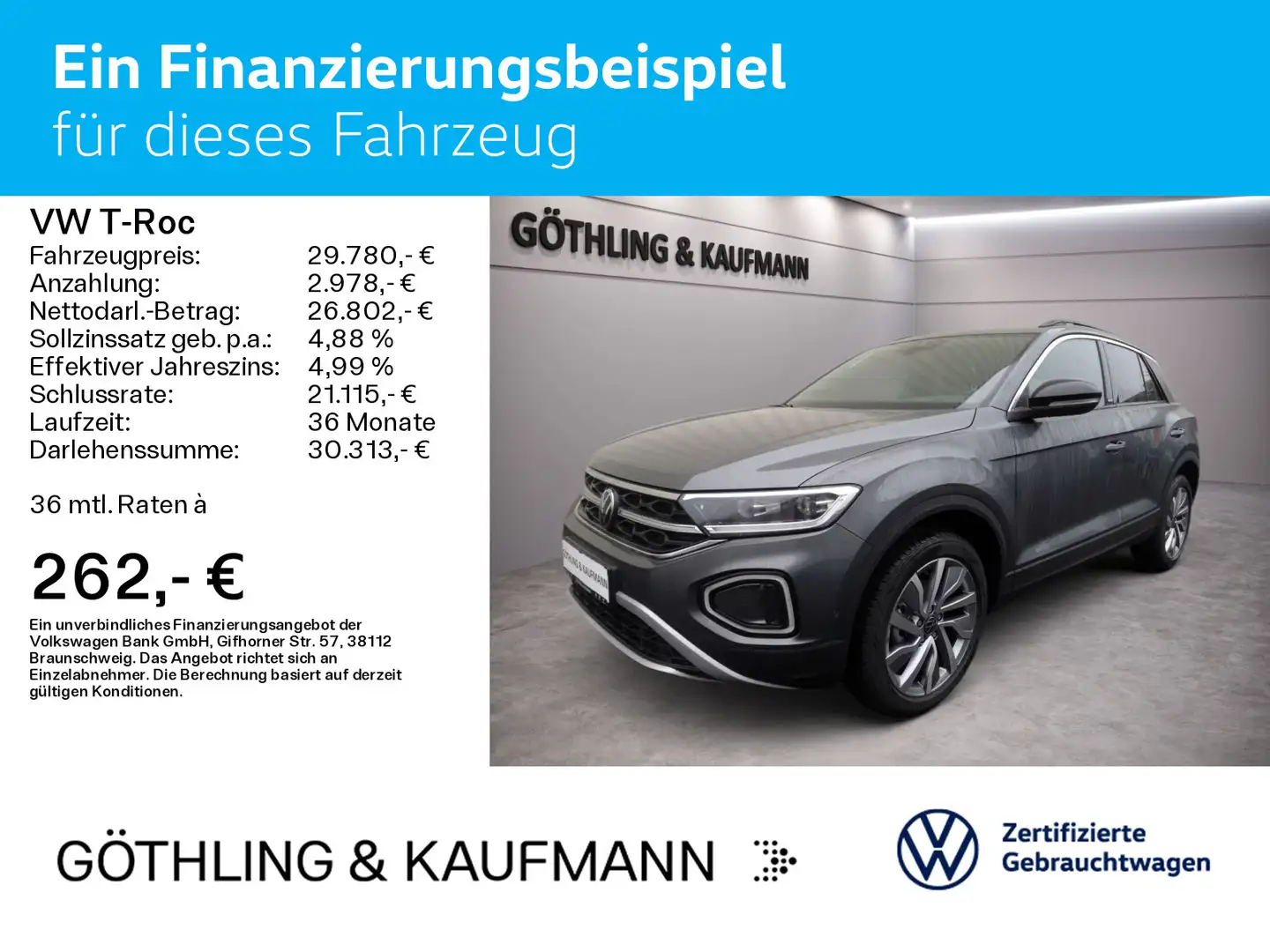 Volkswagen T-Roc 1.5 TSI Move DSG*Matrix*Kamera*AHK*Navi*18 Grau - 2