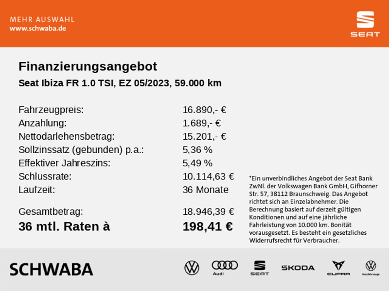 SEAT Ibiza FR 1.0 TSI *LED*VIRTUAL*NAVI*ACC*17"* — photo 4
