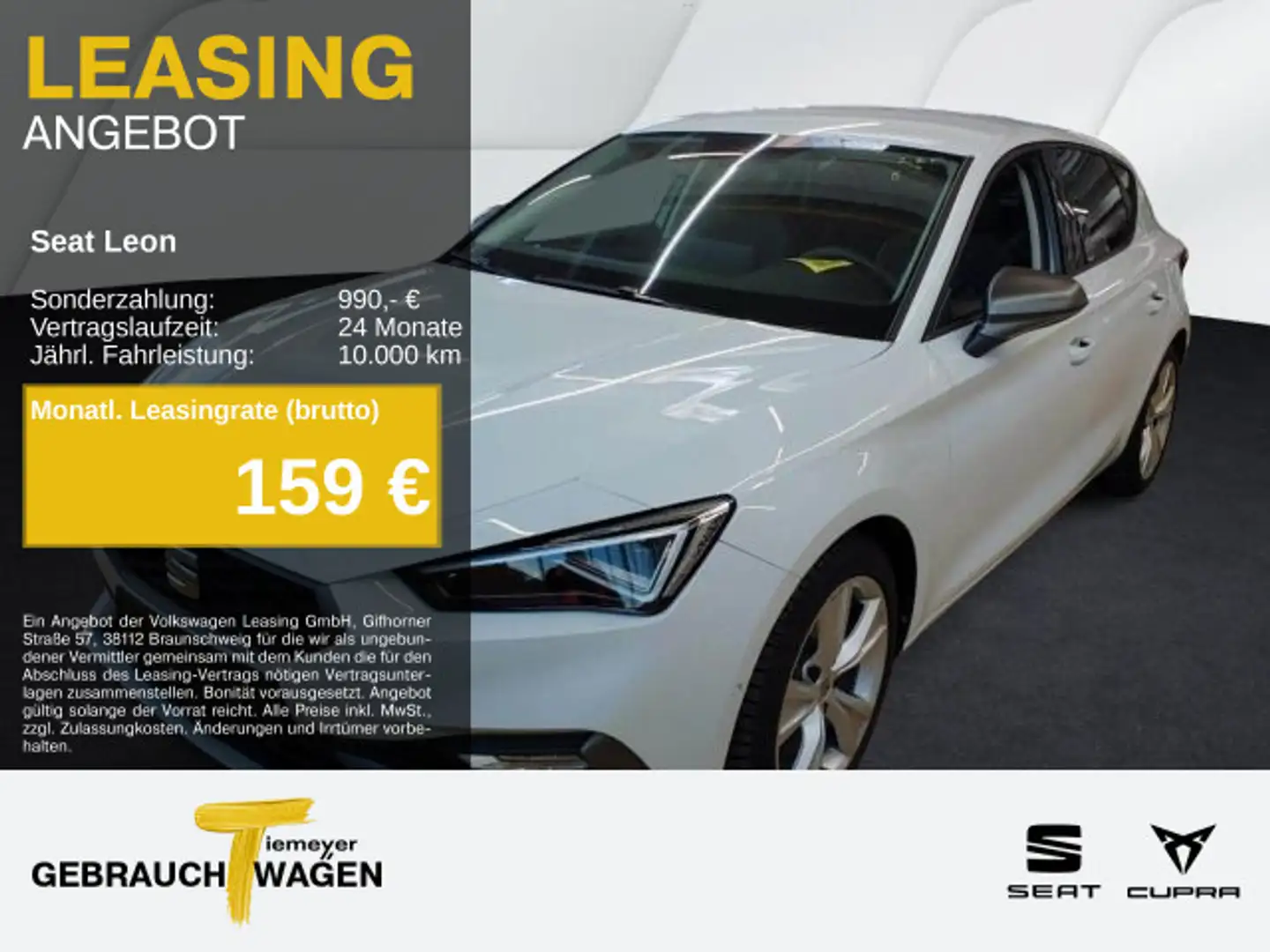 SEAT Leon 2.0 TDI DSG FR KAMERA MOD-2025 MATRIX NAVI+ Weiß - 1