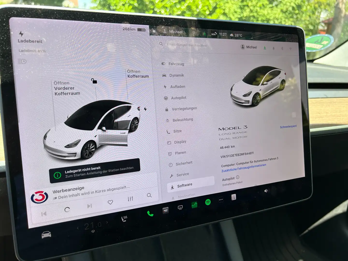 Tesla Model 3 Long Range AWD 75kWh Weiß - 2
