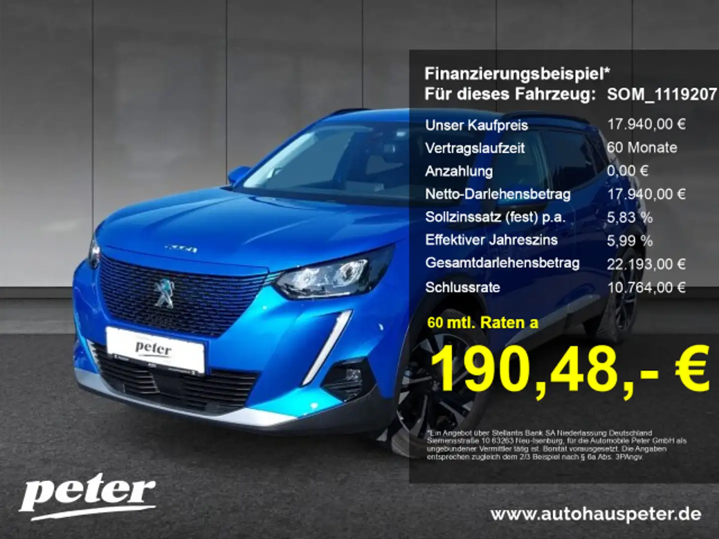 Peugeot 2008 e-2008 Allure 136 +11KW OBC+Kamera+SHZ+LED Azul - 1