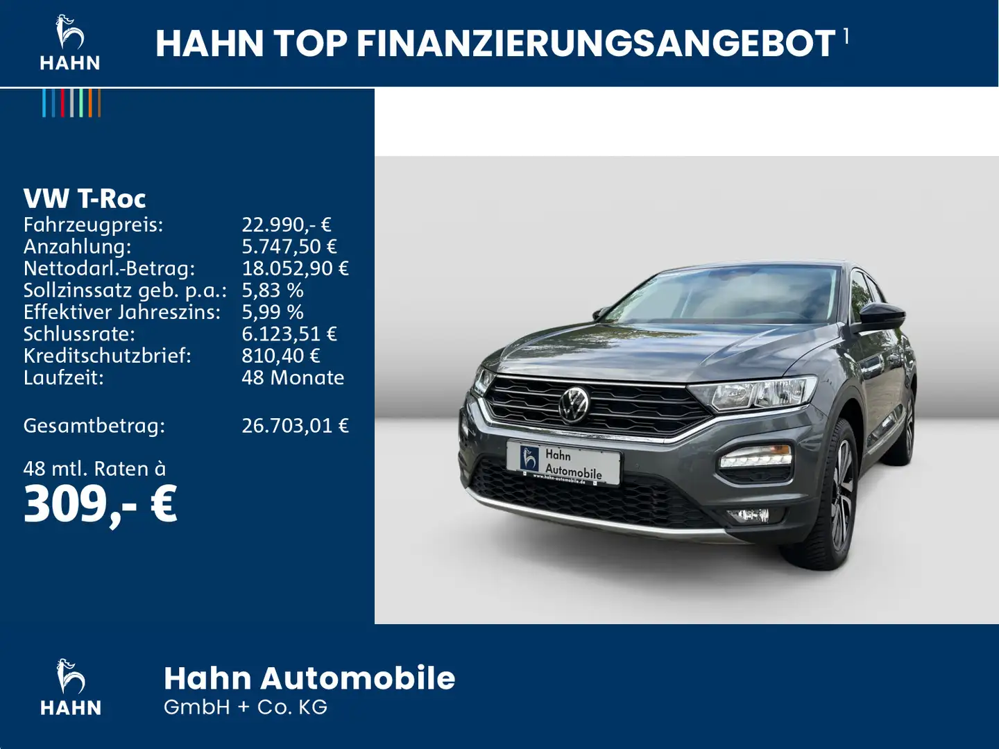 Volkswagen T-Roc 1.5 TSI Active Navi ACC App Sitzheizung Grijs - 2