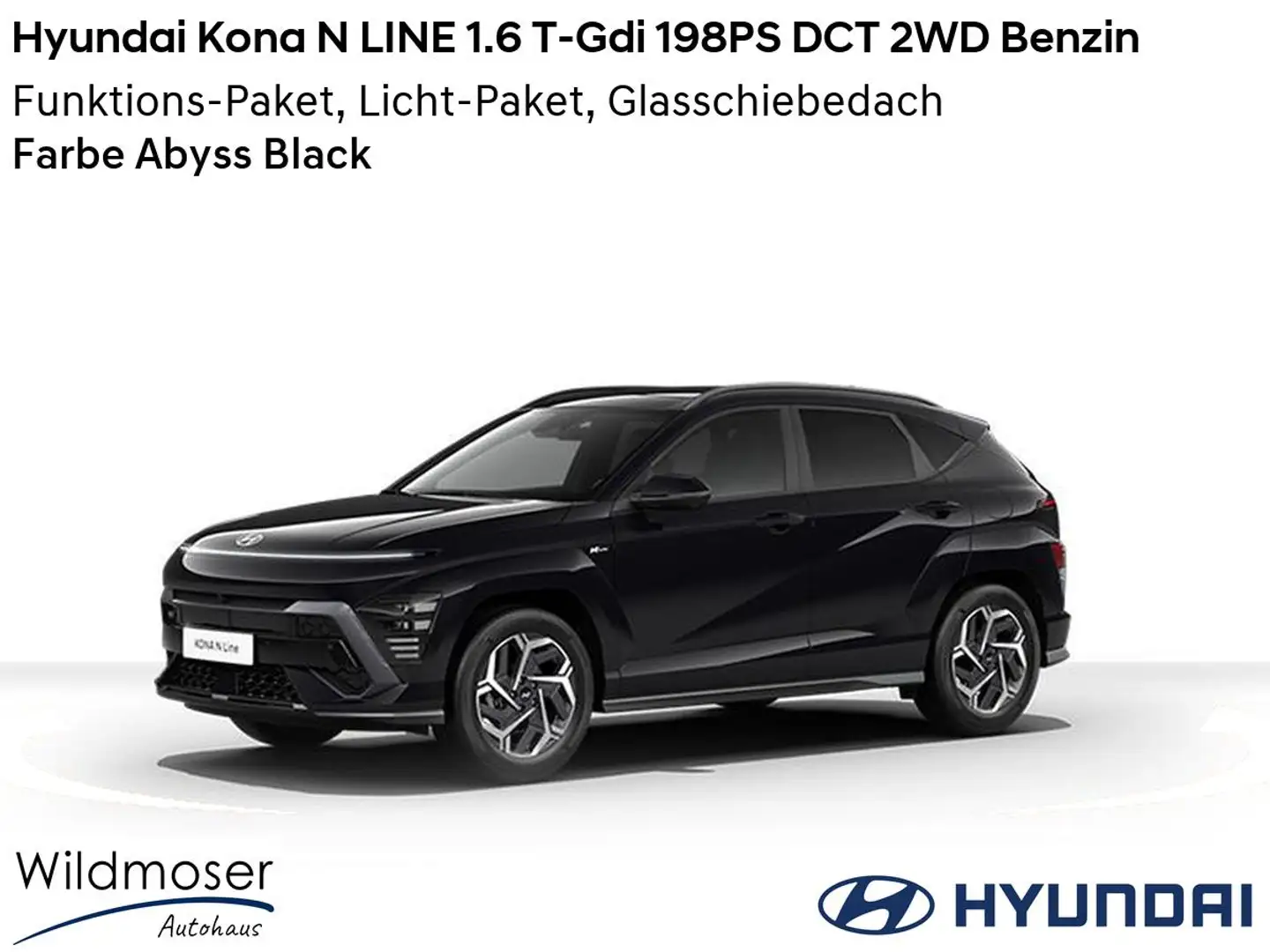 Hyundai KONA ❤️ N LINE 1.6 T-Gdi 198PS DCT 2WD Benzin ⏱ 5 Monat Schwarz - 1